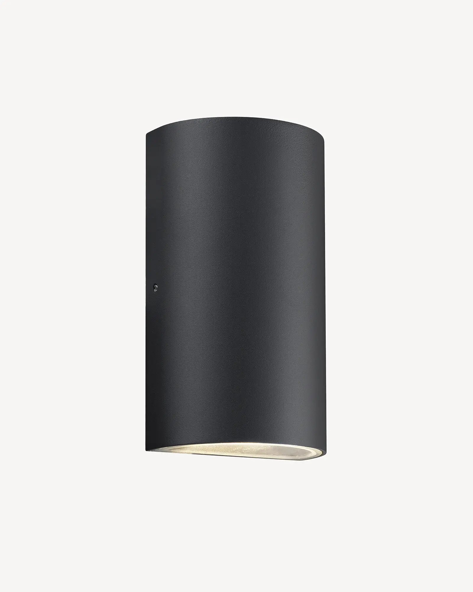 Rold minimal scandinavian half cylinder outdoor wall light in black 