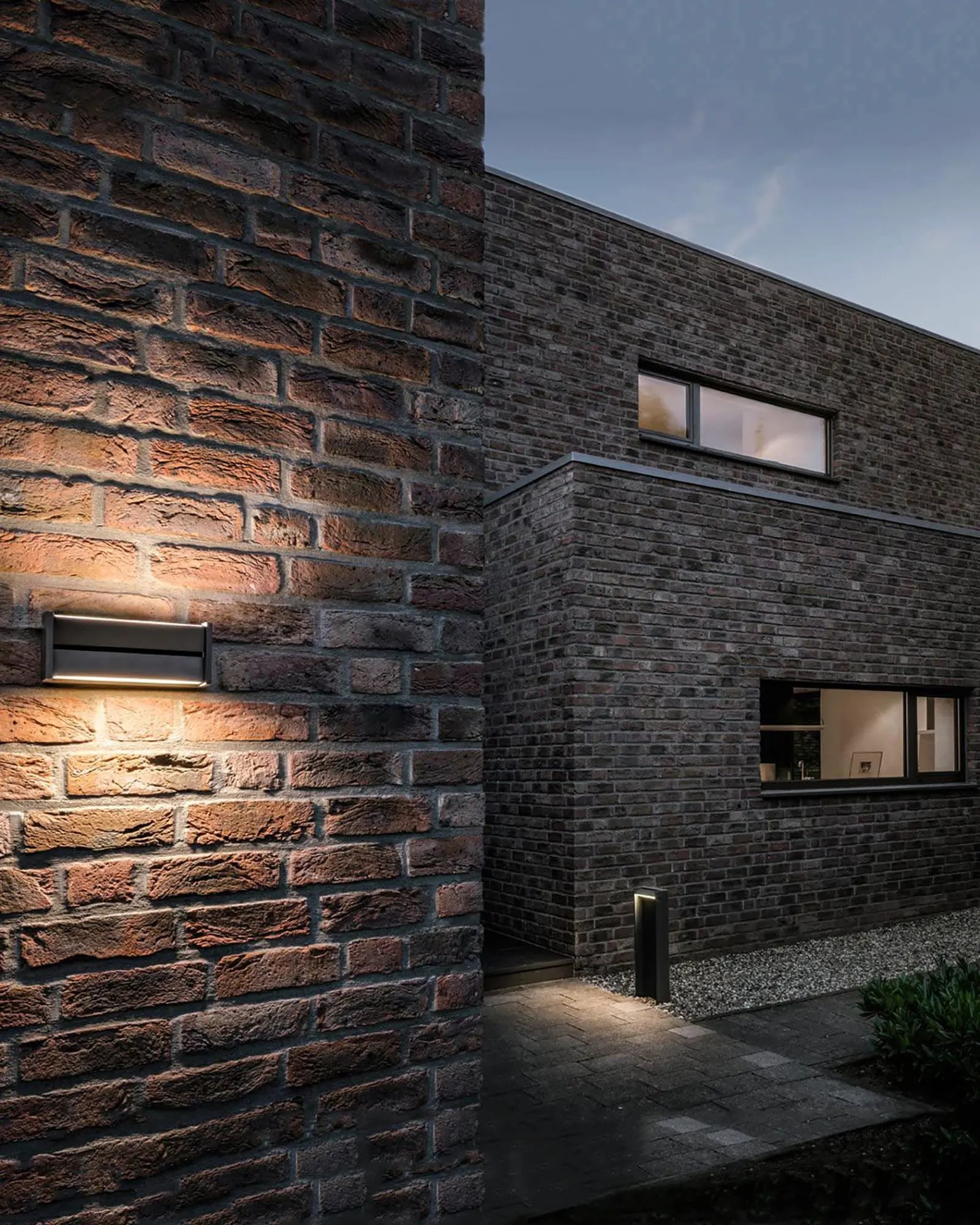 Slat modern outdoor wall light