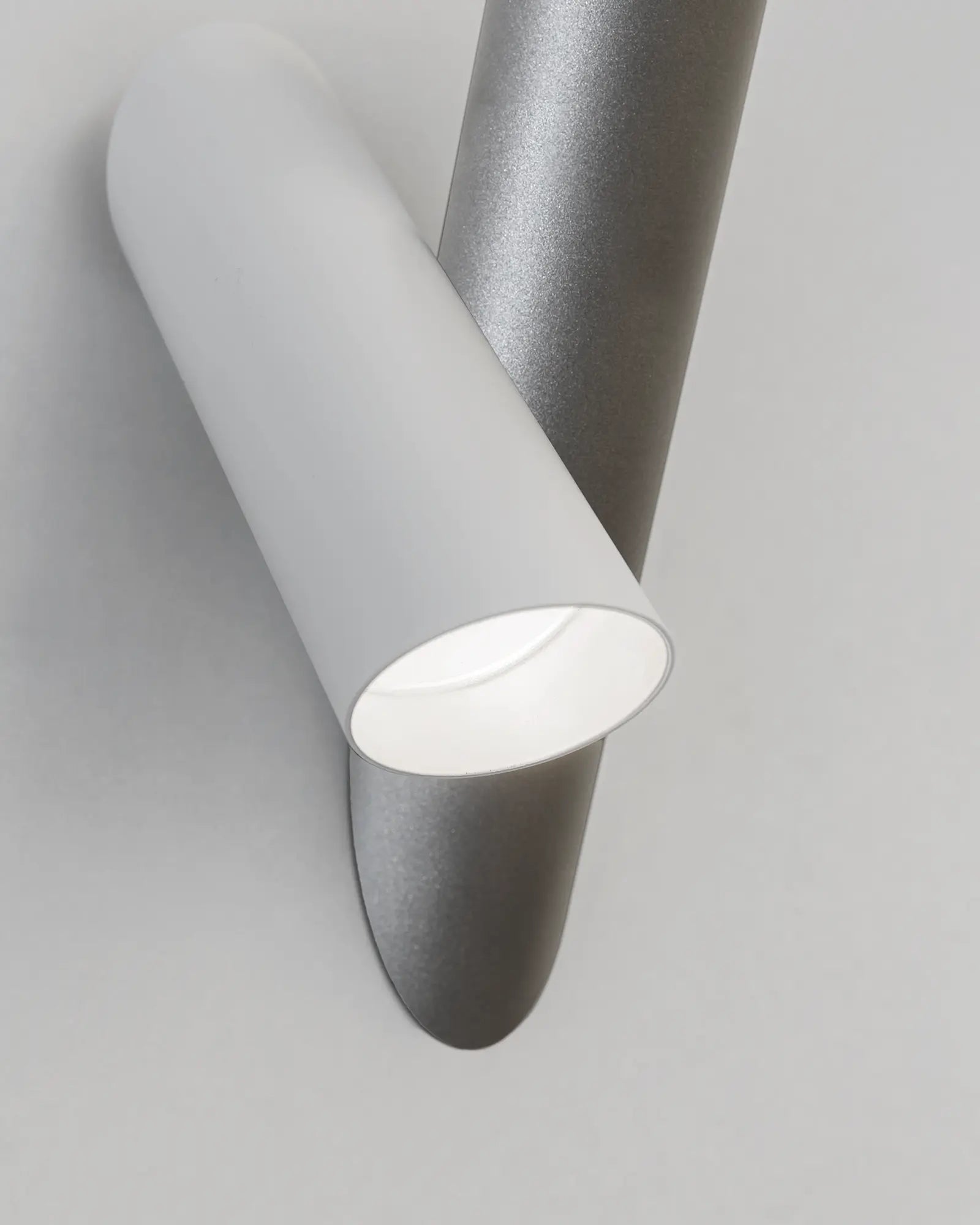 Tubes minimal cylinder wall light adjustable detail