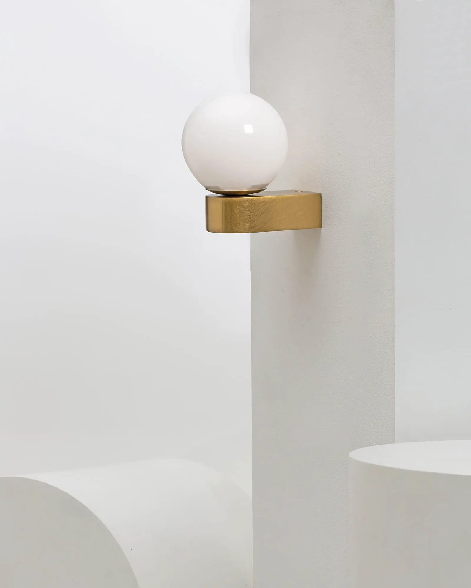 Uno contemporary blown glass orb wall light