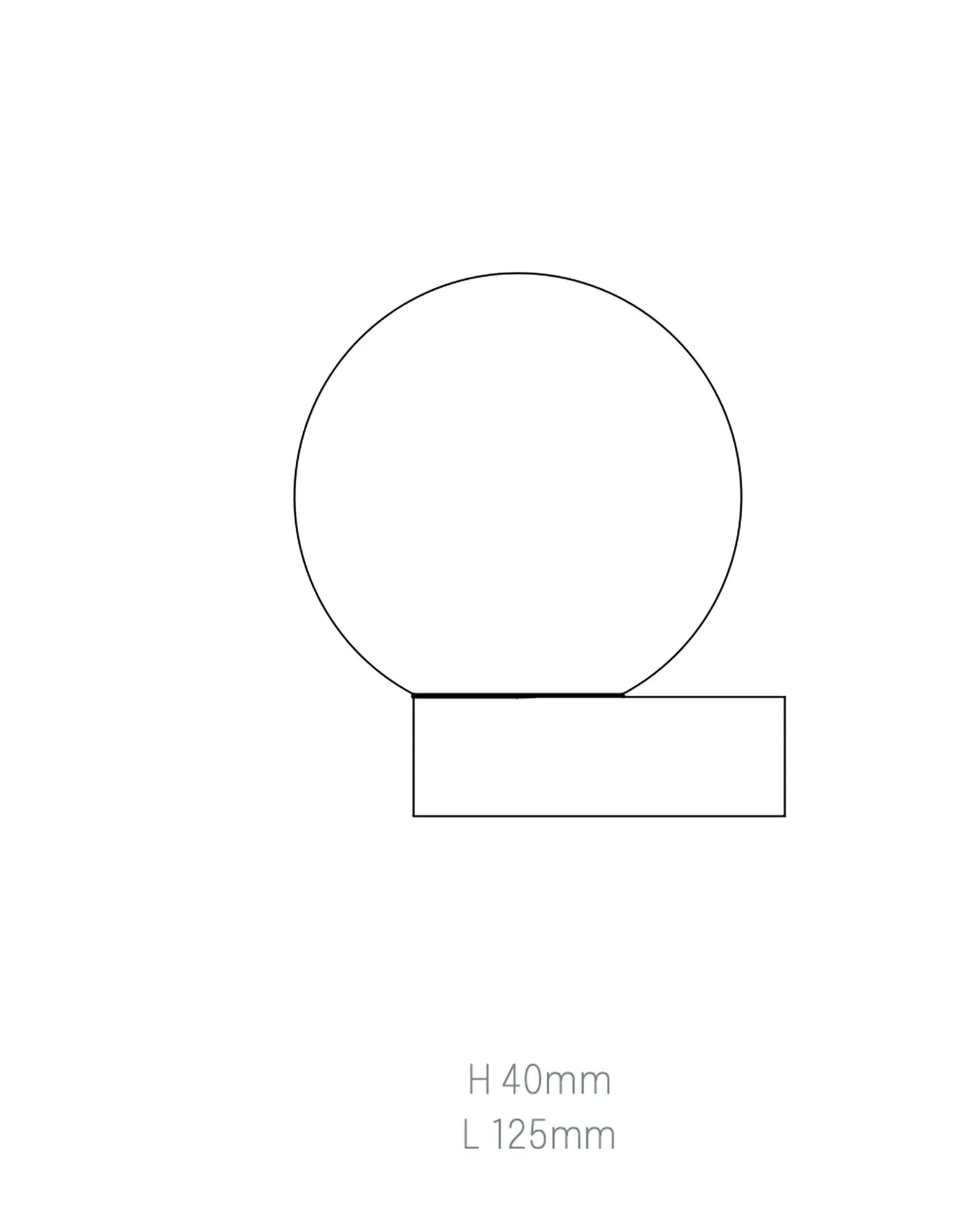 Uno contemporary blown glass orb wall light sizes