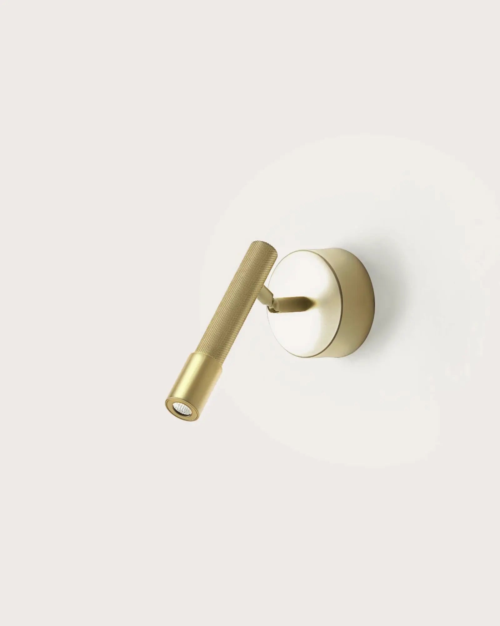 Ycro minimal round backplate and cylinder head wall light brass product photo