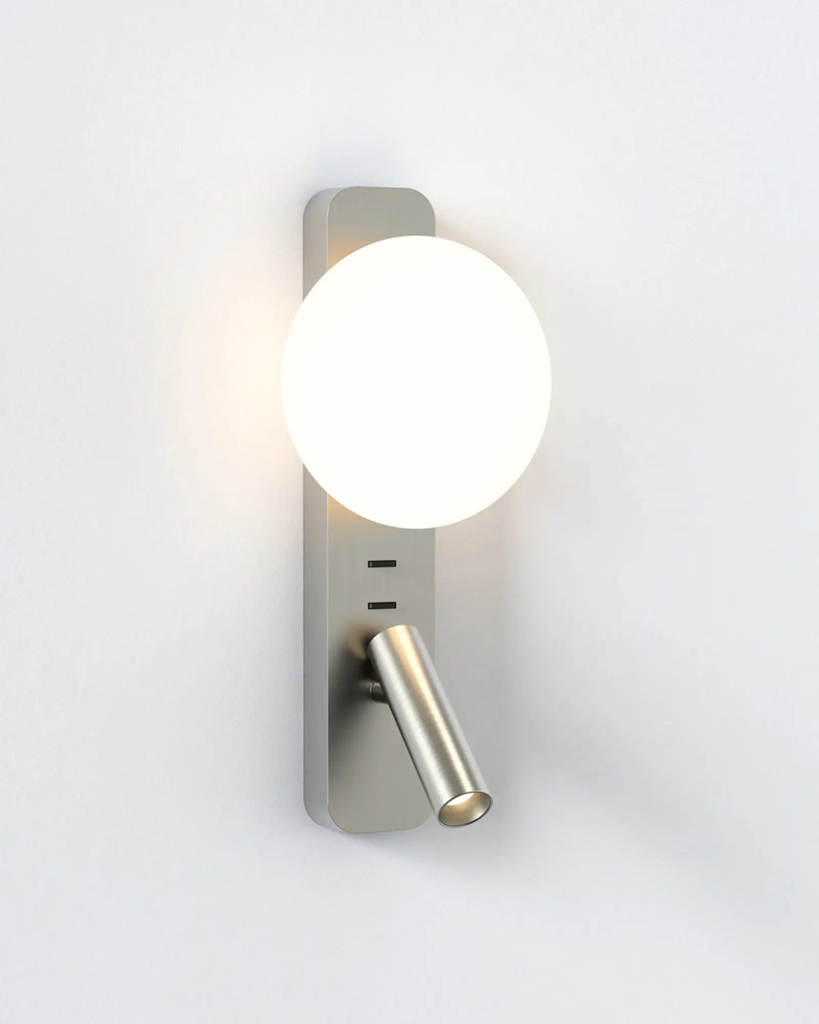 Zeppo reader orb ambient light and adjustable spot light nickel