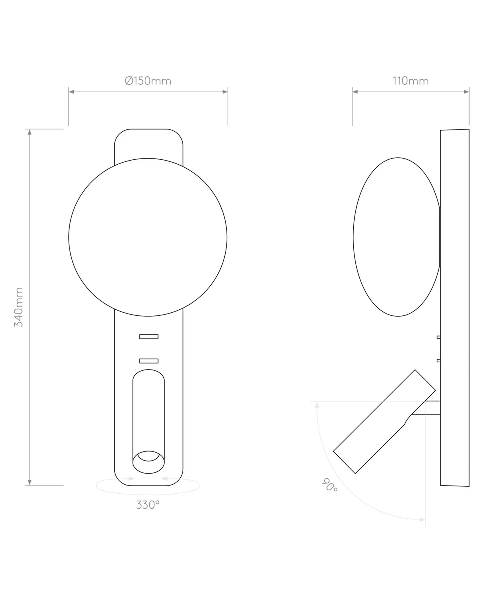 Zeppo reader orb ambient light and adjustable spot light sizes